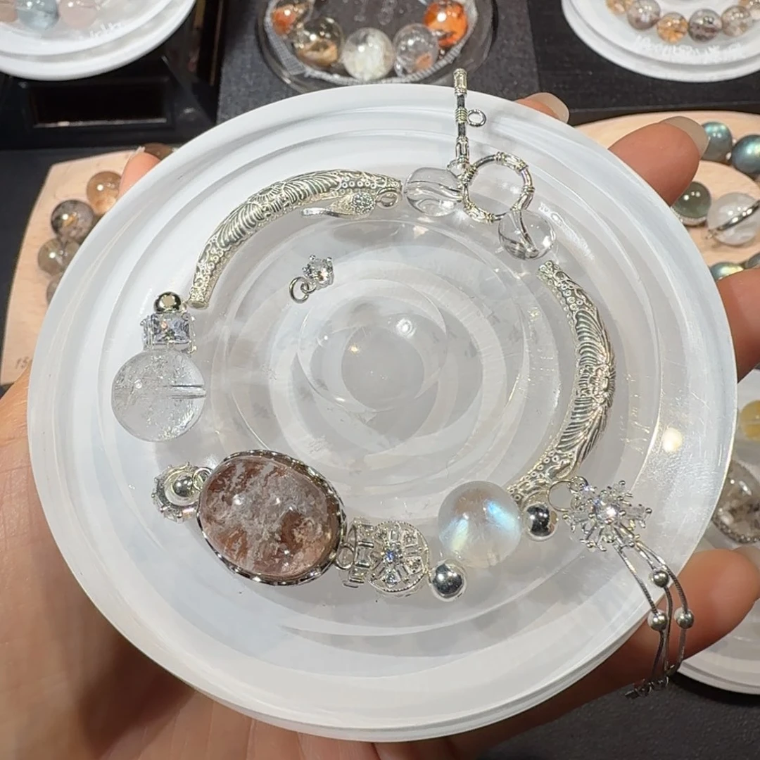 直播间水晶diy银S925镶嵌紫晶C***✨