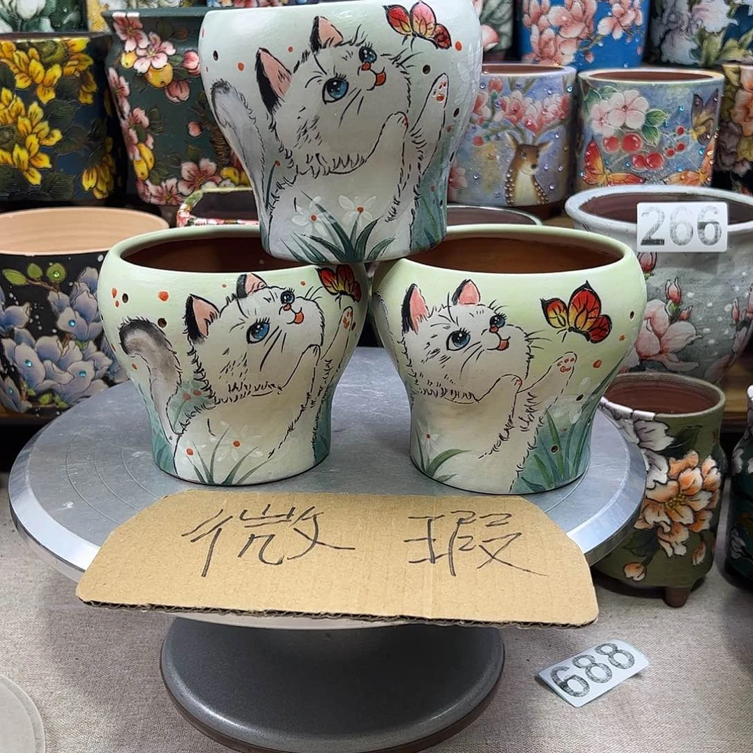 景德镇陶瓷花盆红**1景德镇陶瓷花盆