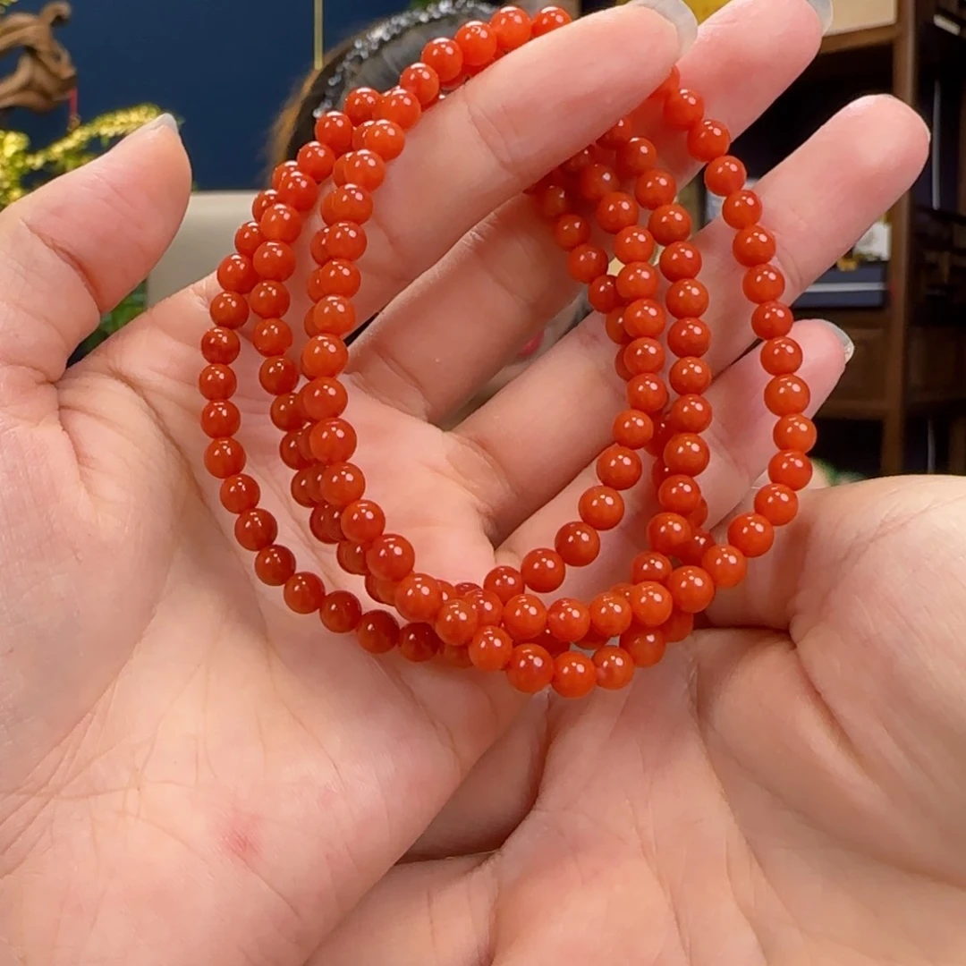 南红玛瑙未镶嵌颈饰4.5，1111111111