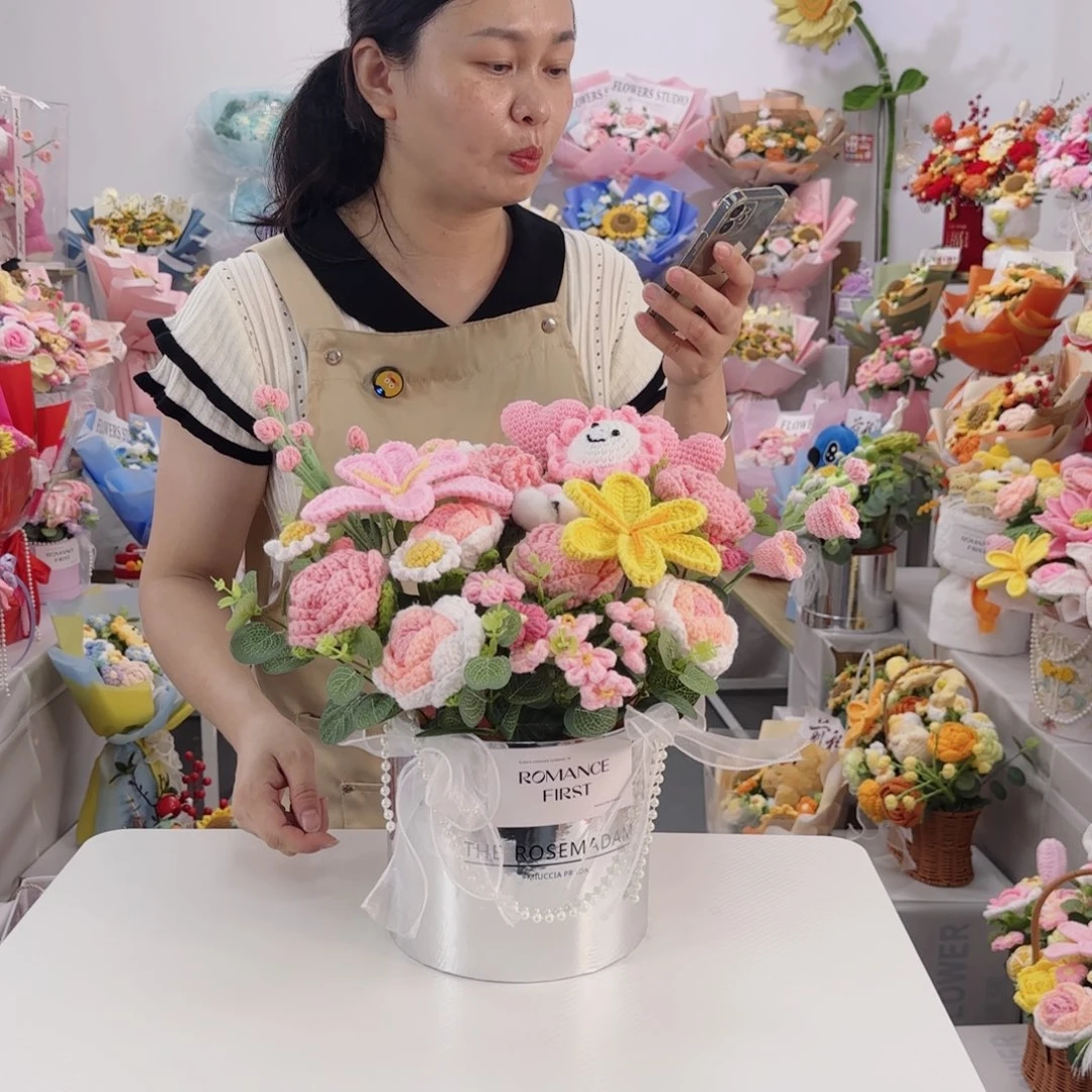 手工毛线花捡漏直播