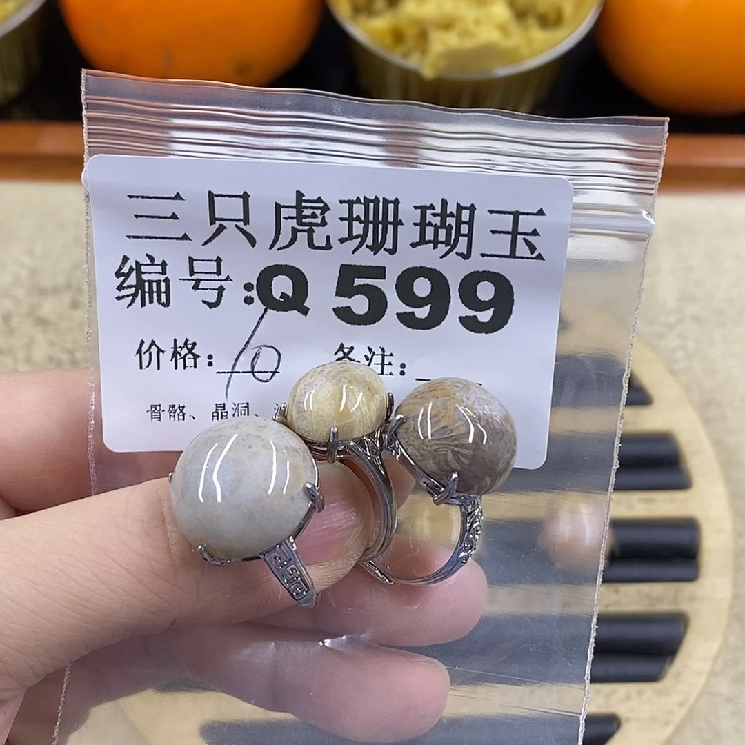 硅化珊瑚（珊瑚玉）1未镶嵌轻**茶