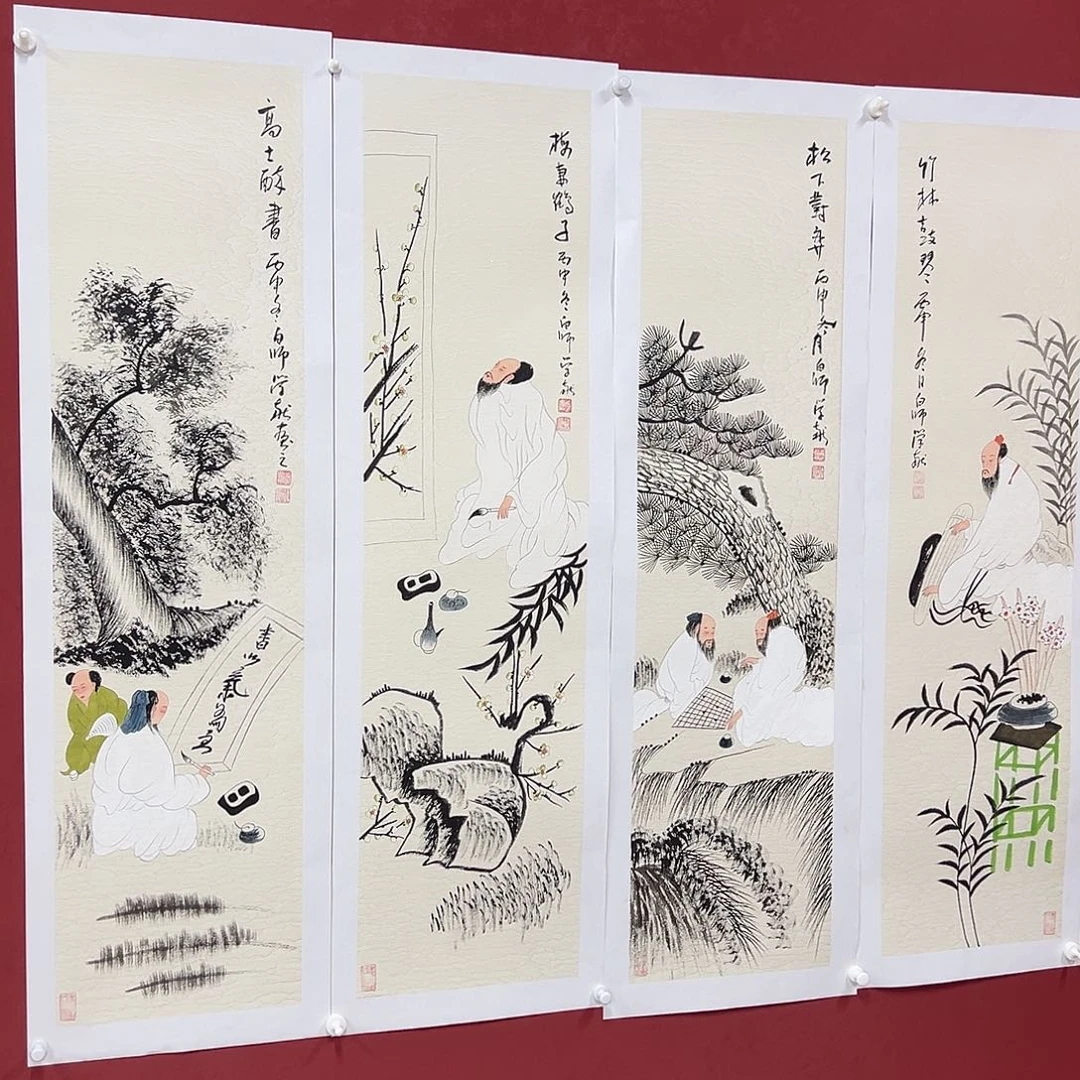 国画手绘国画-展览作品