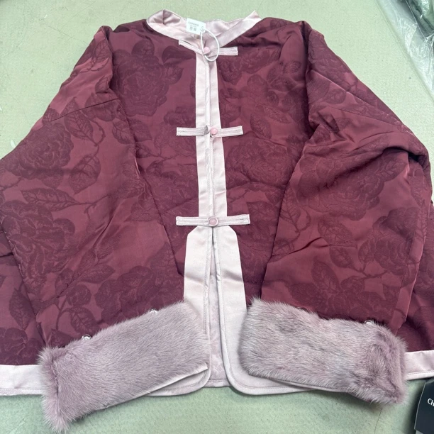 6731#重工新中式加厚棉外套休闲中国风