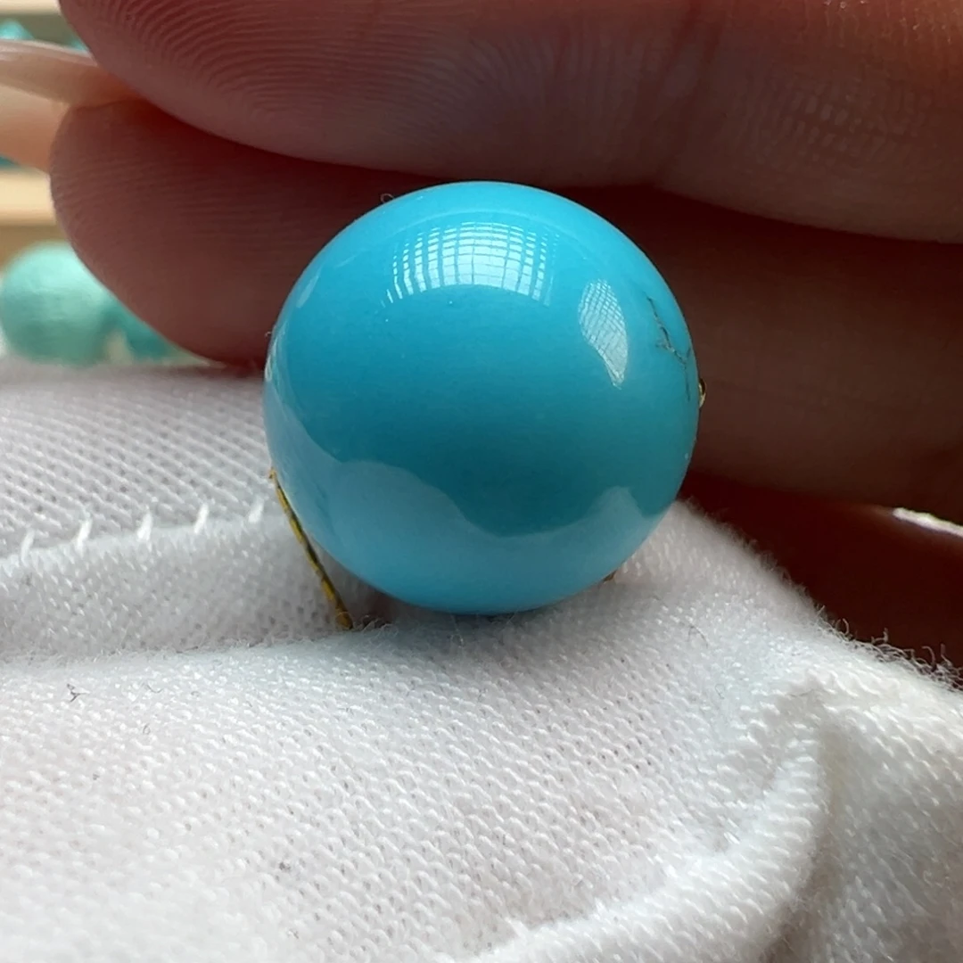 绿松石未镶嵌配饰圆珠14.5mm