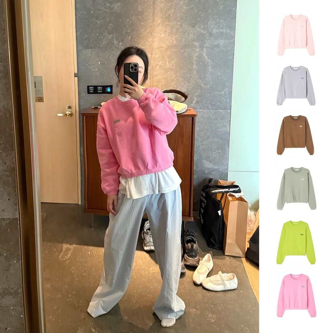 AMERICAN VINTAGE设计师品牌圆领LOGO卫衣DSC买手店BY5A35007
