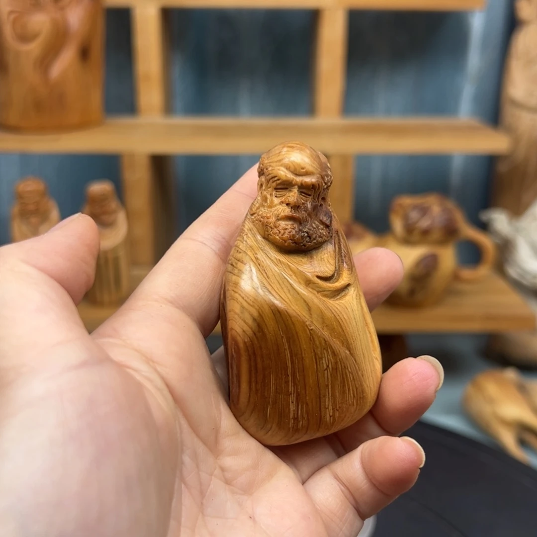 木崖柏木摆件手把件