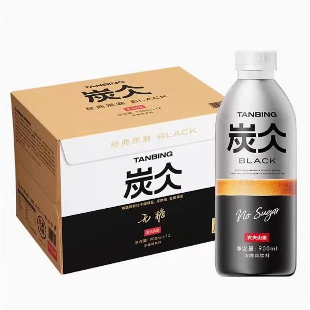 农夫山泉炭仌900ml大瓶装浓咖啡饮料 无糖经典黑咖 全国包邮