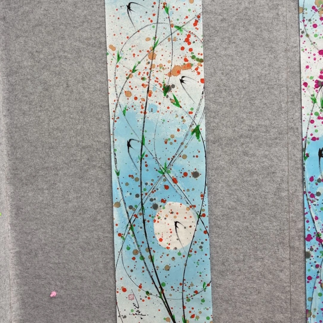 国画花鸟等多种鸟类的栖息