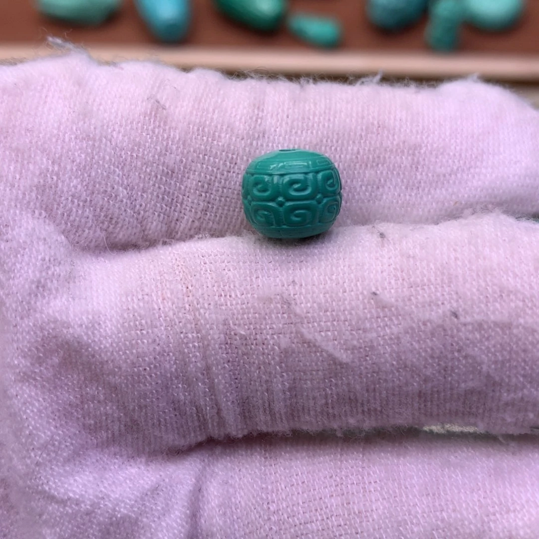 原生态散珠配珠回纹珠绿色卡9+