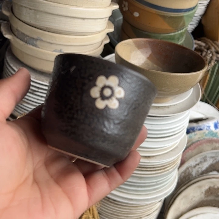 瓷粗瓷杯子四支粗瓷
