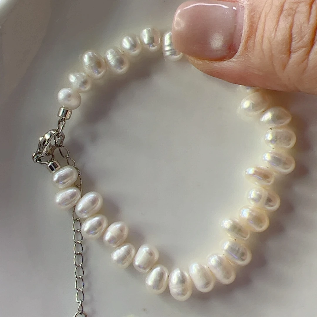 合金淡水珍珠手链109