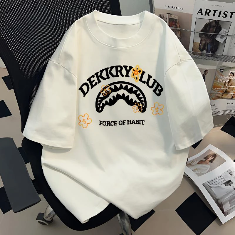 jtrt潮牌设计感圆领短袖t恤男女款夏季百搭舒适宽松休闲半袖上衣