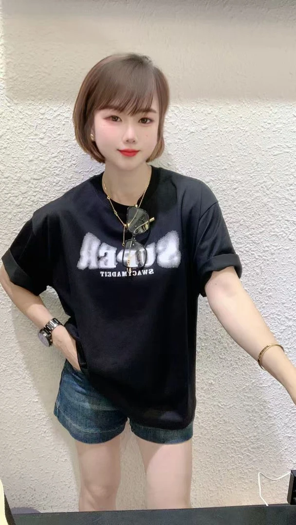 (柳子)349纯棉短袖t夏季2025新款美式复古潮牌设计感薄款半袖上衣