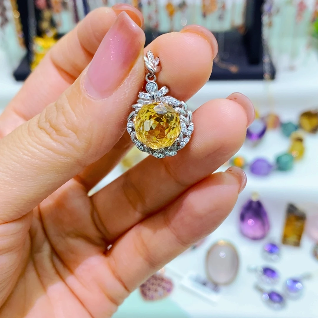 吊坠(赠链)银S925镶嵌紫晶