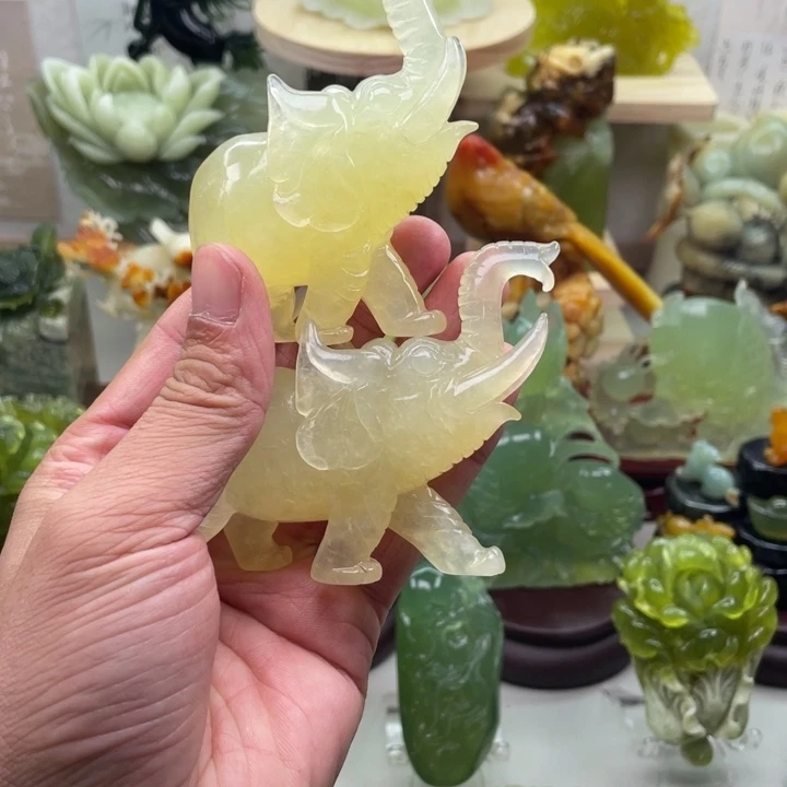 蛇纹石玉未镶嵌四大名玉手把