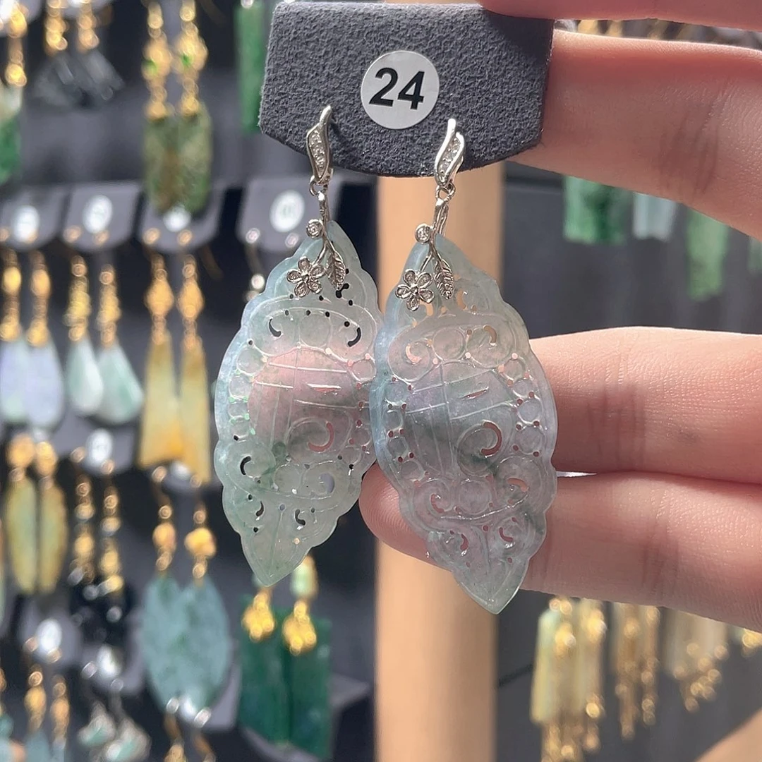 翡翠未镶嵌耳饰翡翠