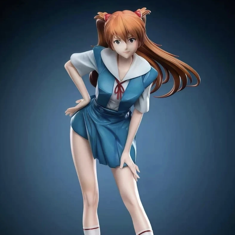 【全款 现货】新福音战士 校服明日香 手办模型潮玩摆件