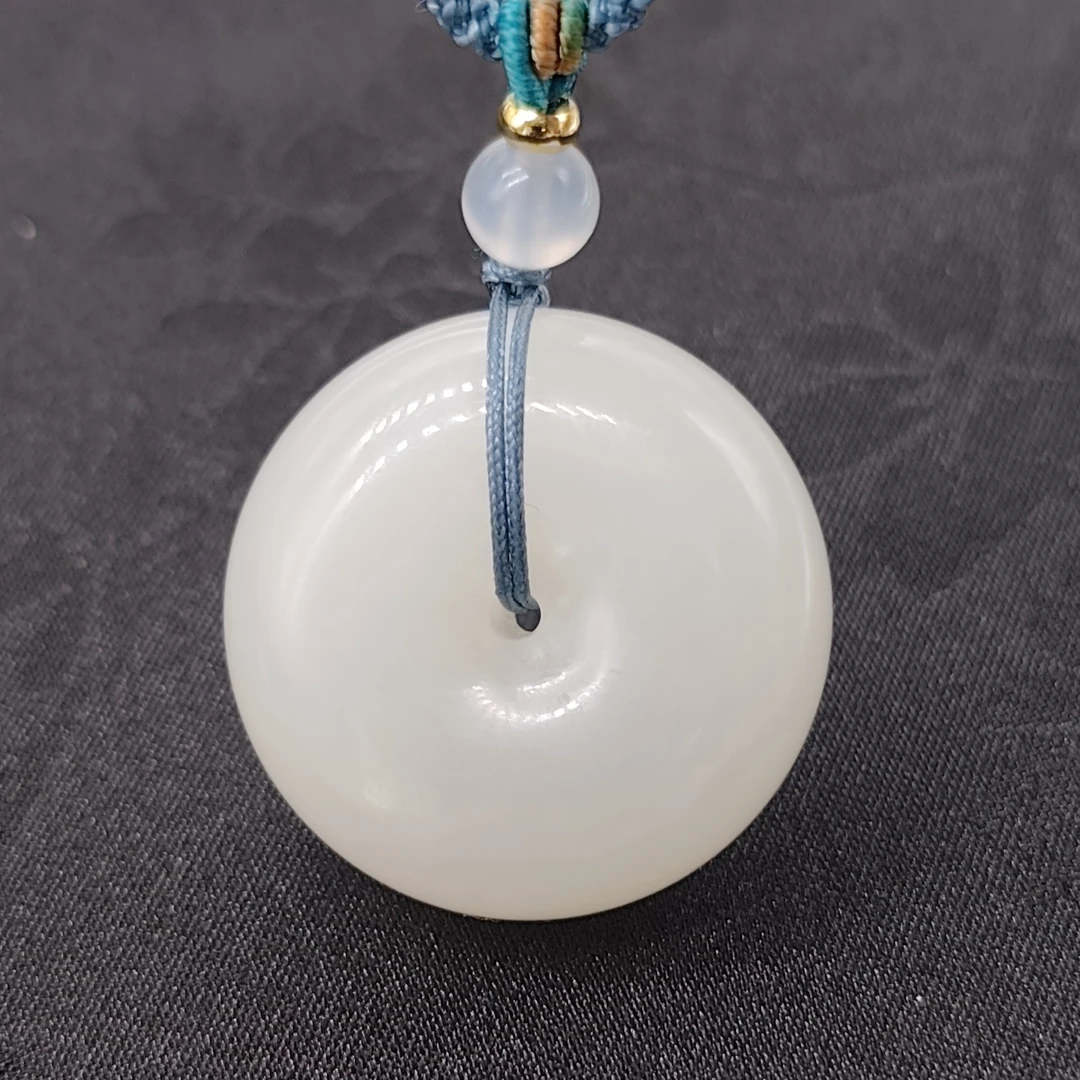 【国玉甄品】 PA013 和田玉平安扣吊坠28-32mm