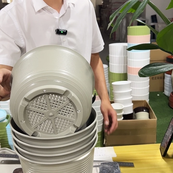 矮陶口21高15灰白带托5只