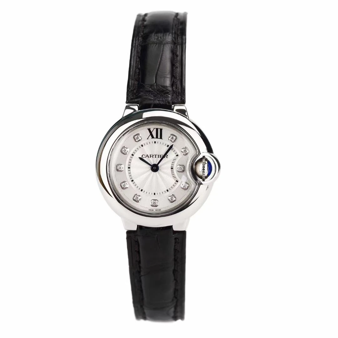 95新 Cartier/卡地亚 /蓝气球系列/28表径/钻刻/石英/女表/