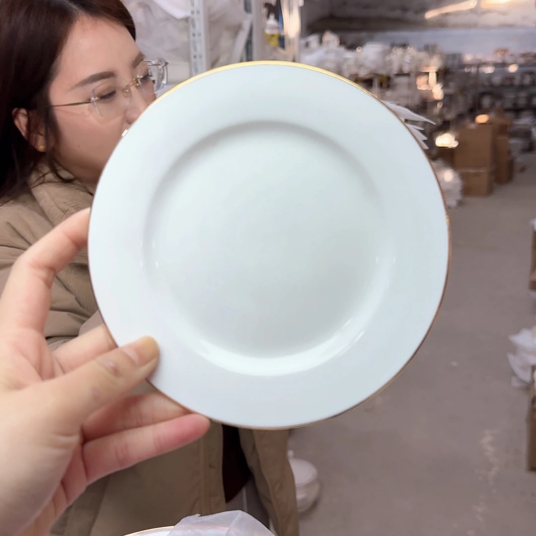 瓷骨瓷6英寸味碟15cm六个起实用外贸骨瓷