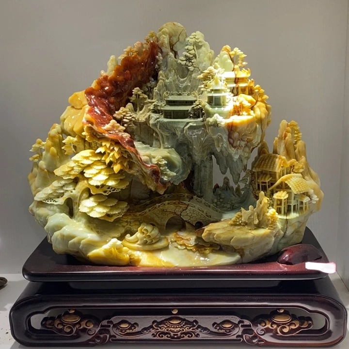 未镶嵌蛇纹石玉（覆膜）珠宝奇石