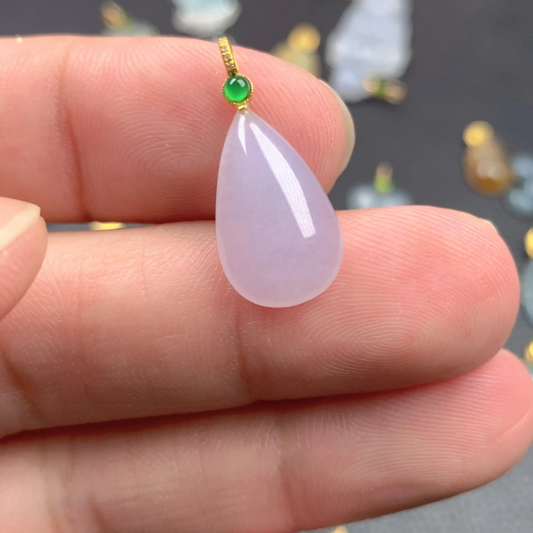 【闪购商品】颈饰18K金镶嵌翡翠翡翠