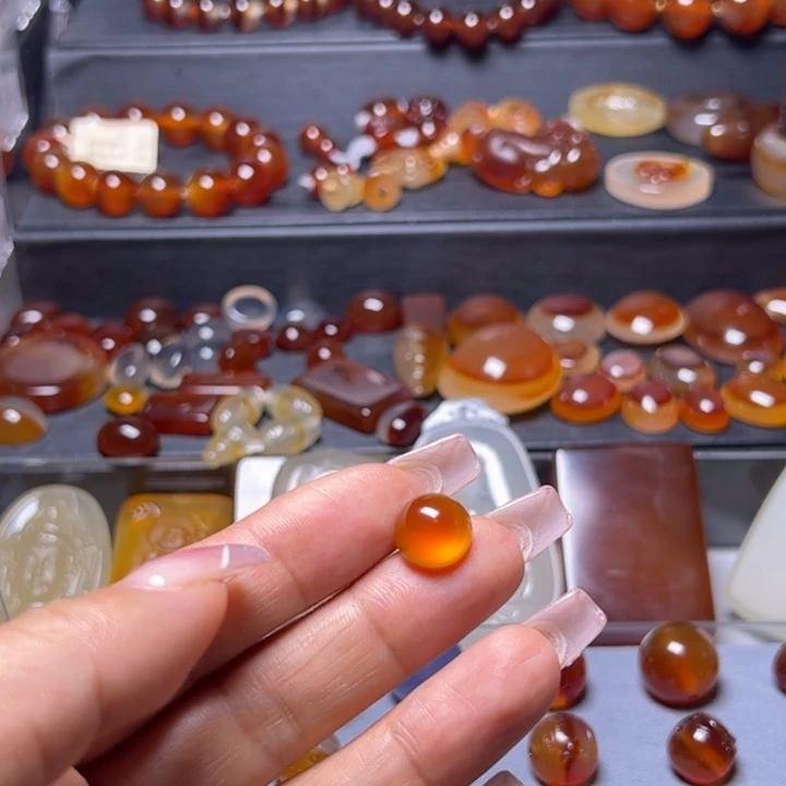 B***橘玛瑙/玉髓未镶嵌颈饰004