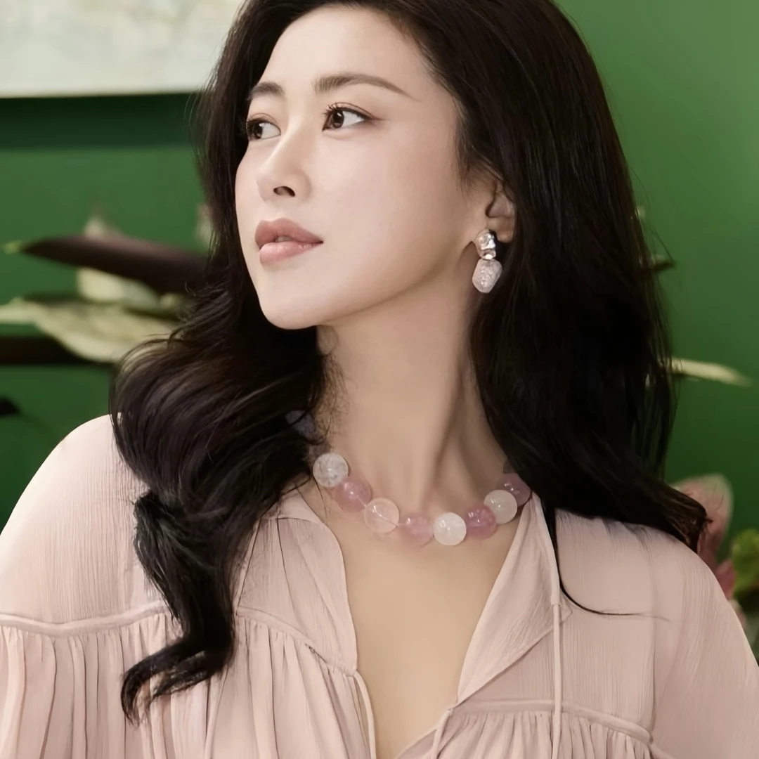 【朱朱同款】粉雪花幽灵水晶项链原创设计仙女风女神多样性发一