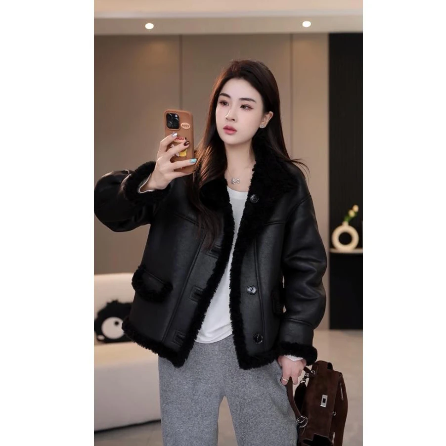 【交个朋友】9441新款冬季反绒面休闲女士防风保暖短外套