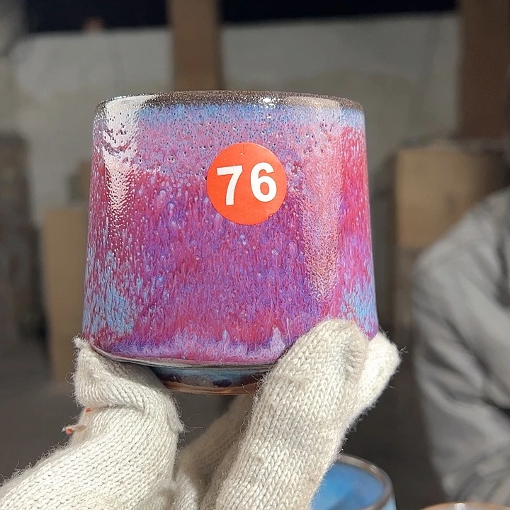 杯原矿釉手工制作钧瓷