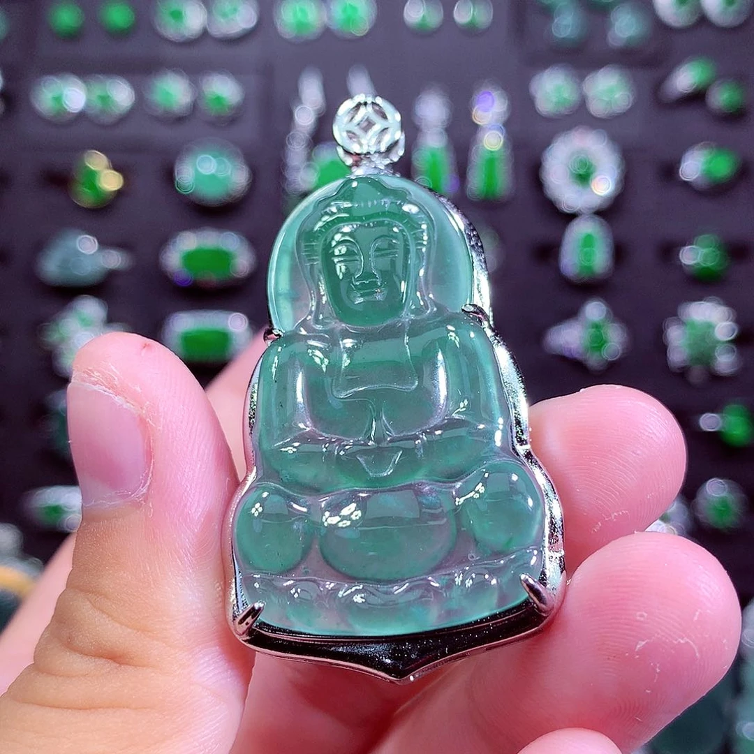 颈饰未镶嵌翡翠天然