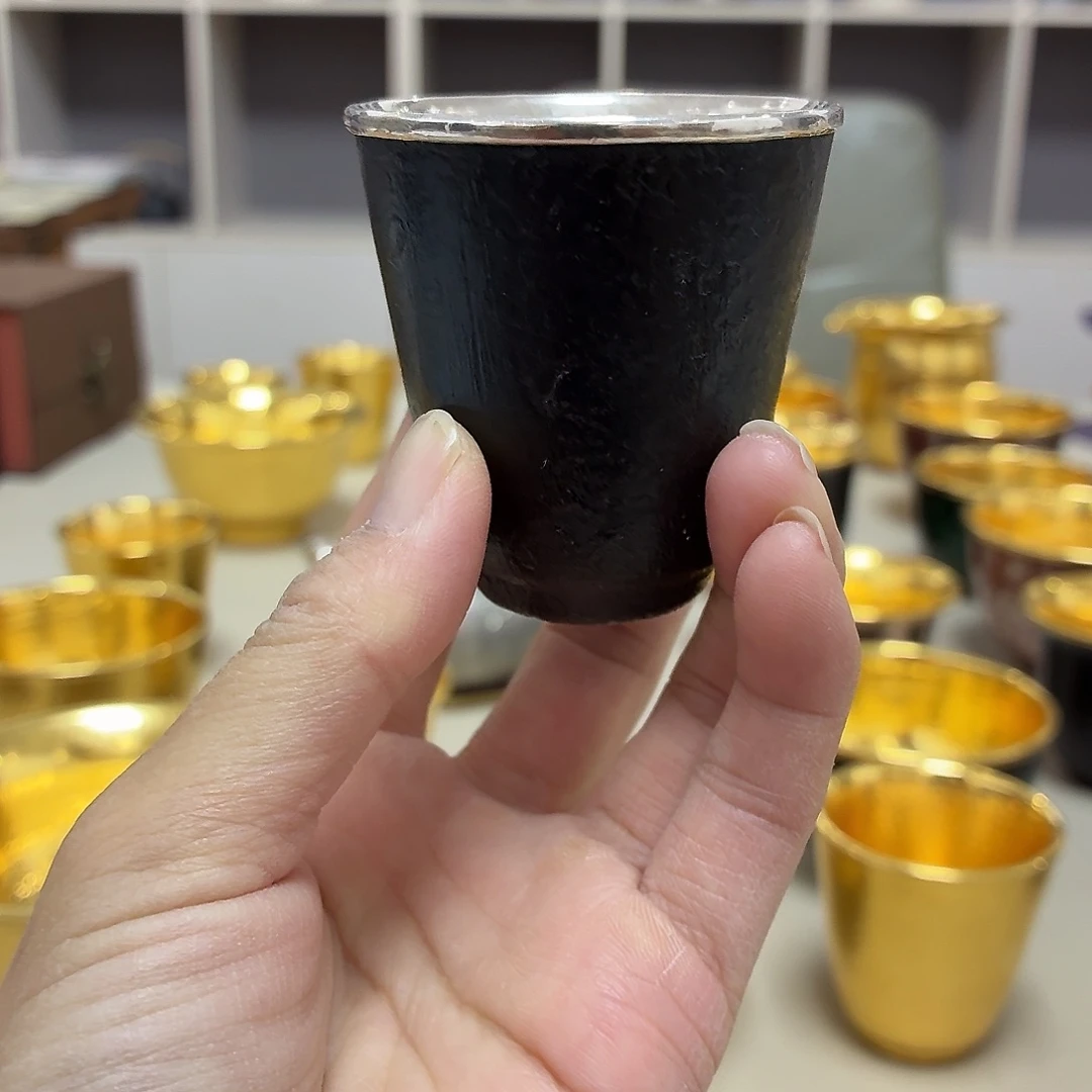 李小鹤铁包银足银15克闻香杯50毫升