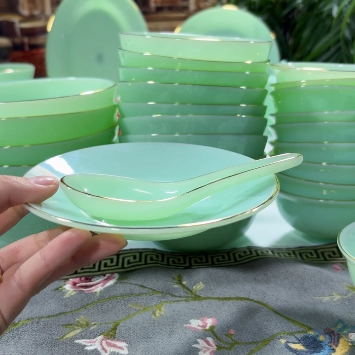 景德镇陶瓷景德镇陶瓷6寸碟➕勺子各8个