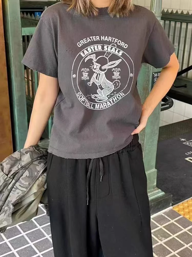 韩国东大门正品代购，Gar头盔兔子短袖（bu tui bu huan）