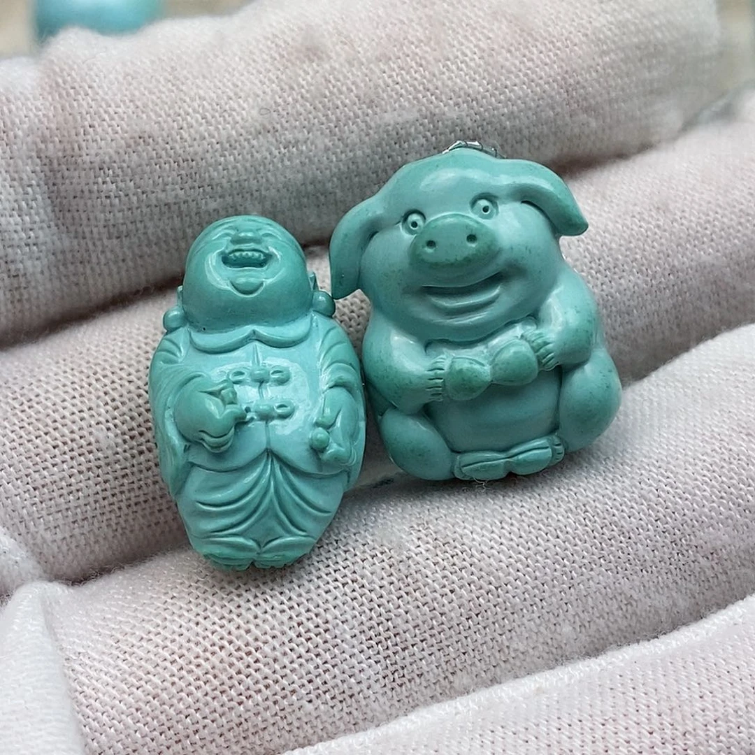 绿松石配饰未镶嵌龙****乐