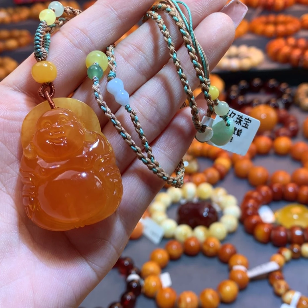【闪购商品】未镶嵌吊坠(赠链)琥珀