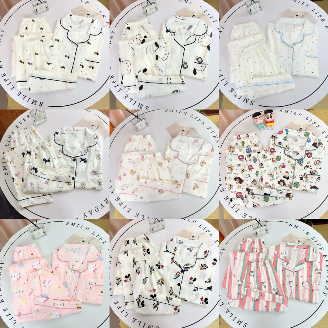 【多款式】两件套云朵棉2025年新款短袖睡衣女夏季少女宽松家居服