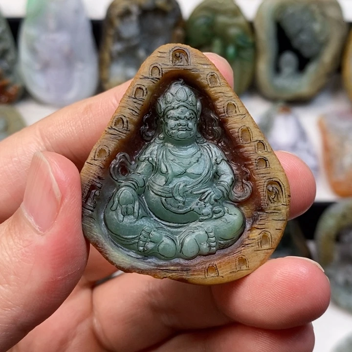 闲***散定制翡翠未镶嵌半成品毛胚定制