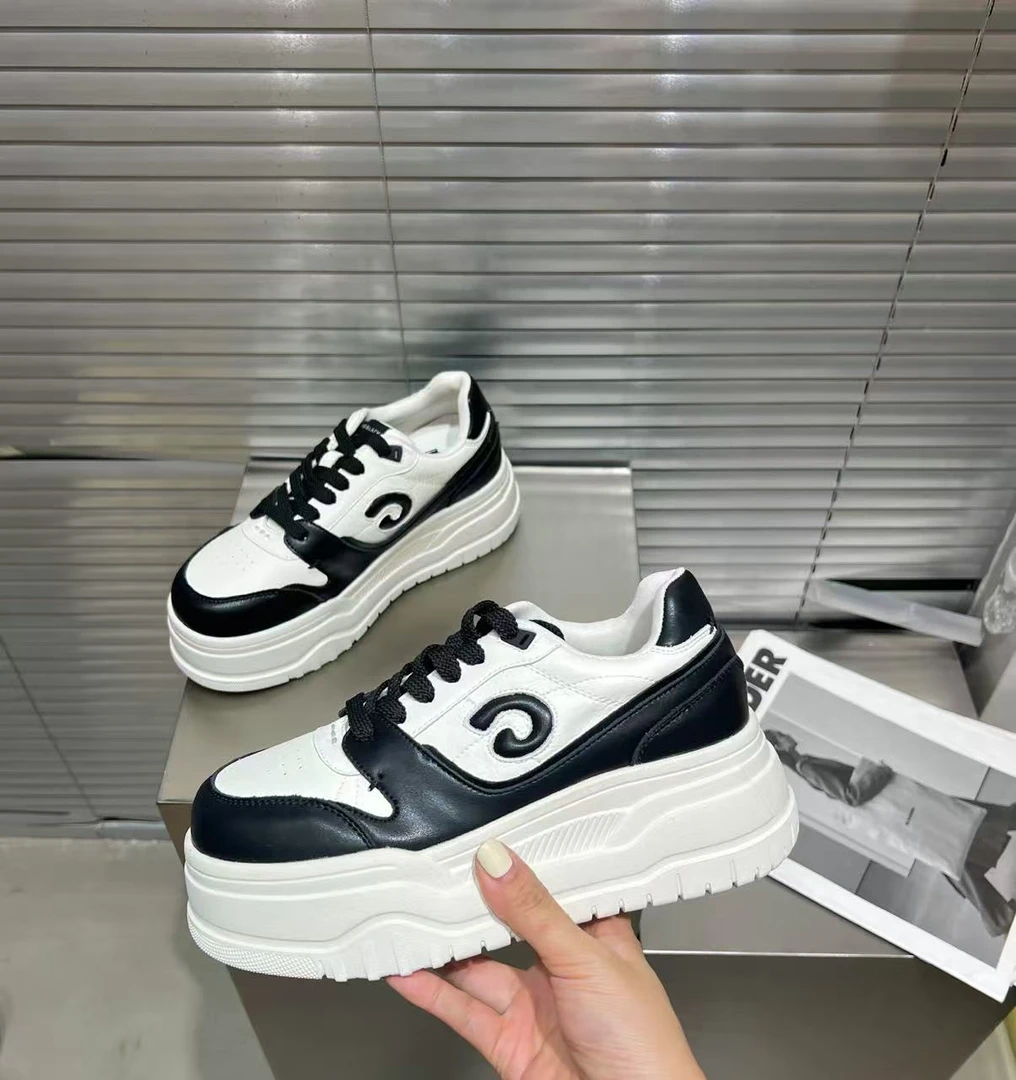 899-206经典厚底增高舒适百搭时尚简约小白鞋熊猫鞋