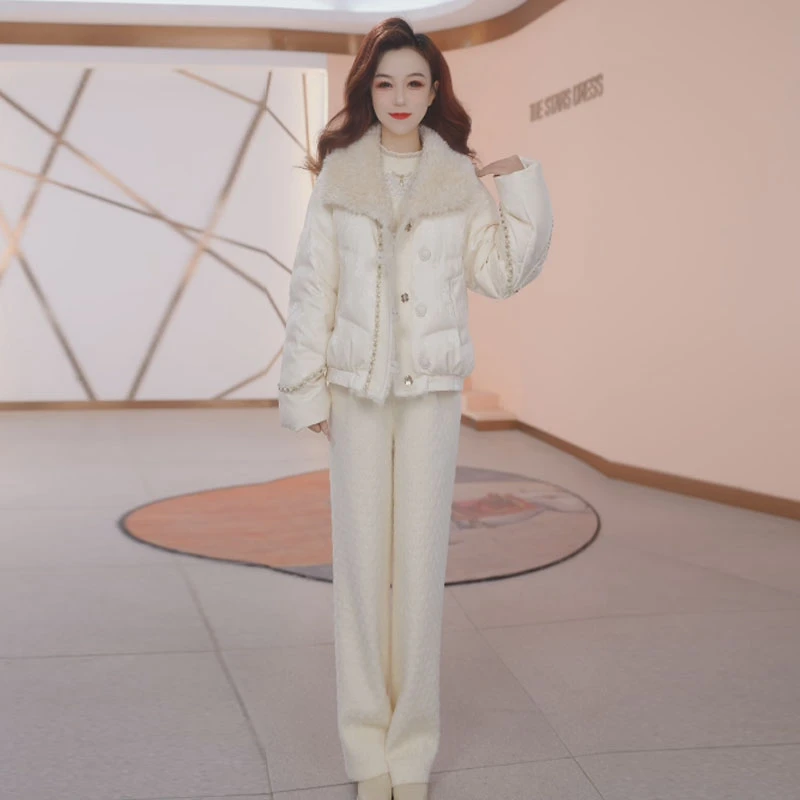 【羽绒服】两件套羽绒服时尚修身气质休闲女神范收腰显瘦减龄百搭