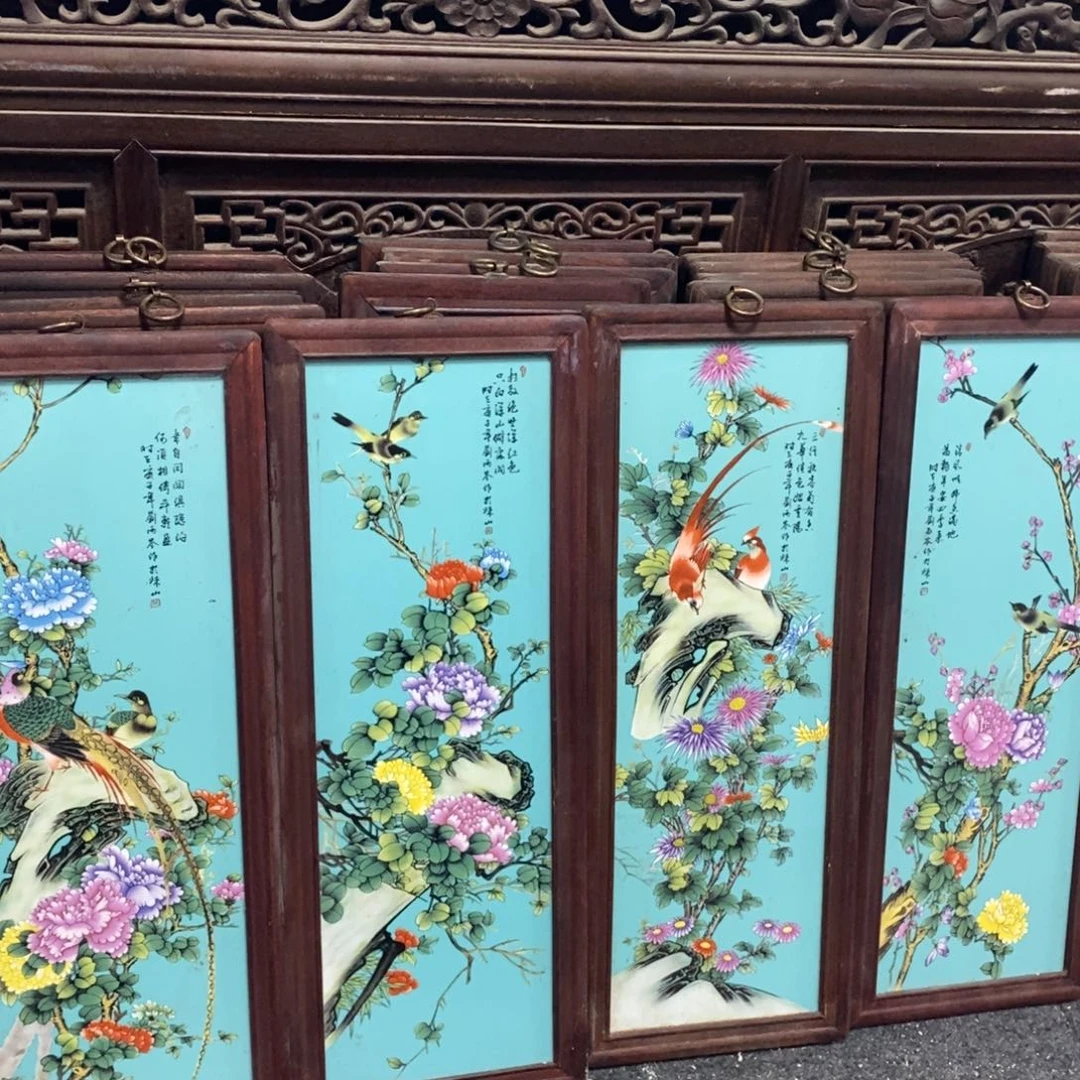 瓷片53*21*4景德镇瓷板画柴窑烧制