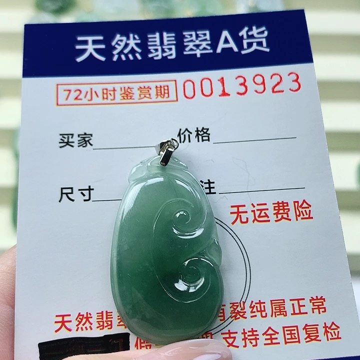 翡翠未镶嵌颈饰吊