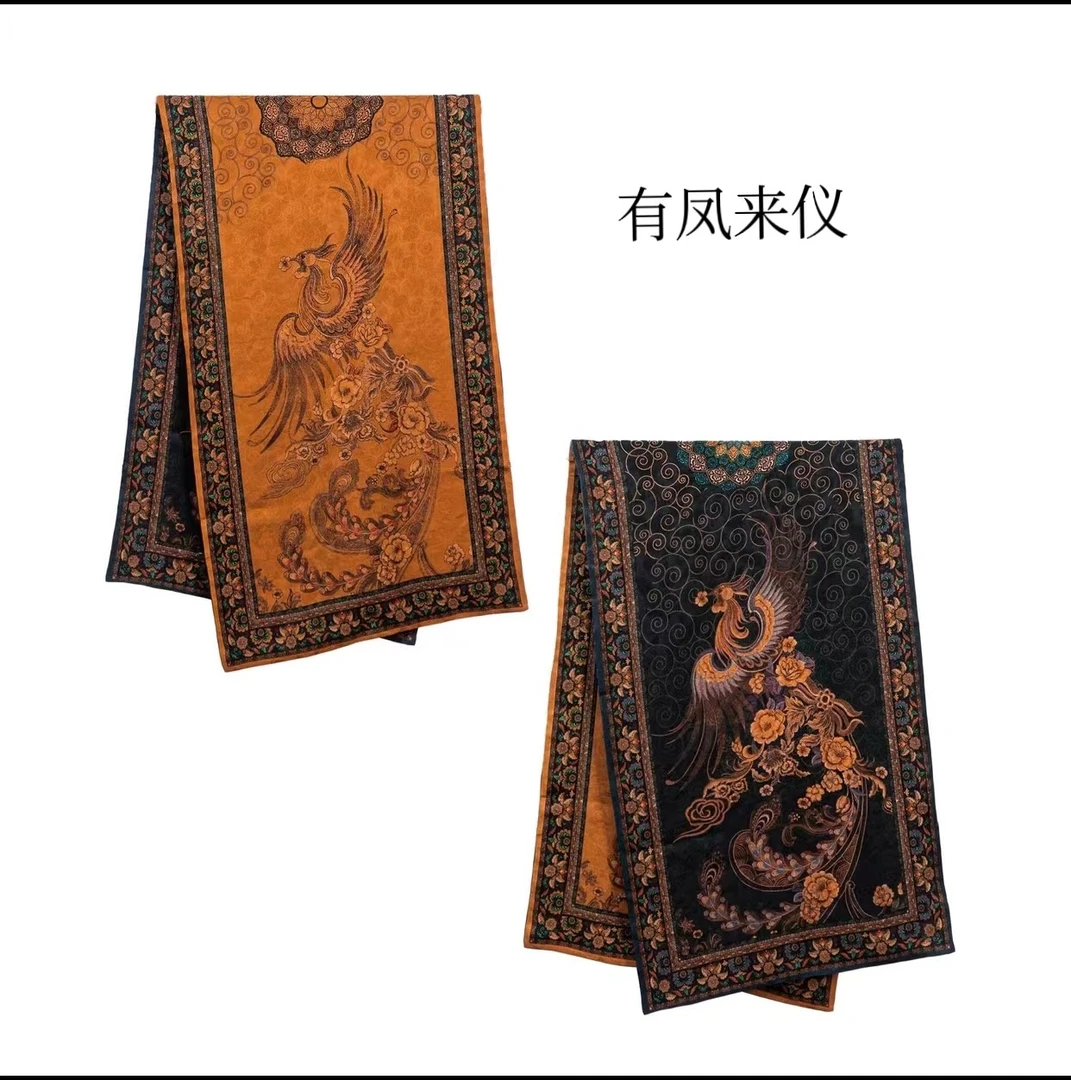 有凤来仪香韵纱 花萝 提花 镂空 180*70长巾