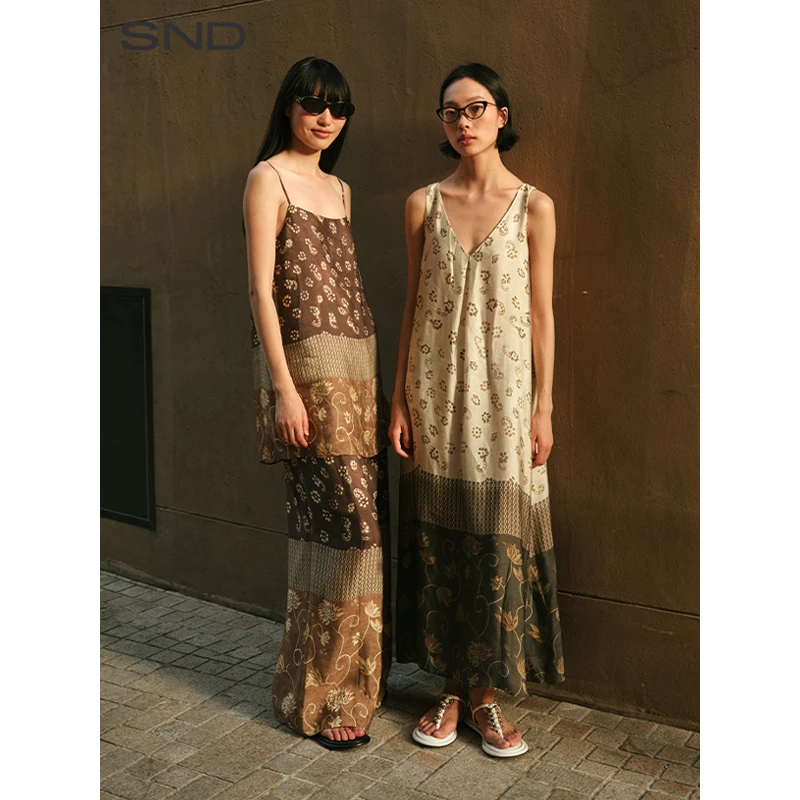 【ODTD 设计师品牌】SND SS25 印花V领连衣裙