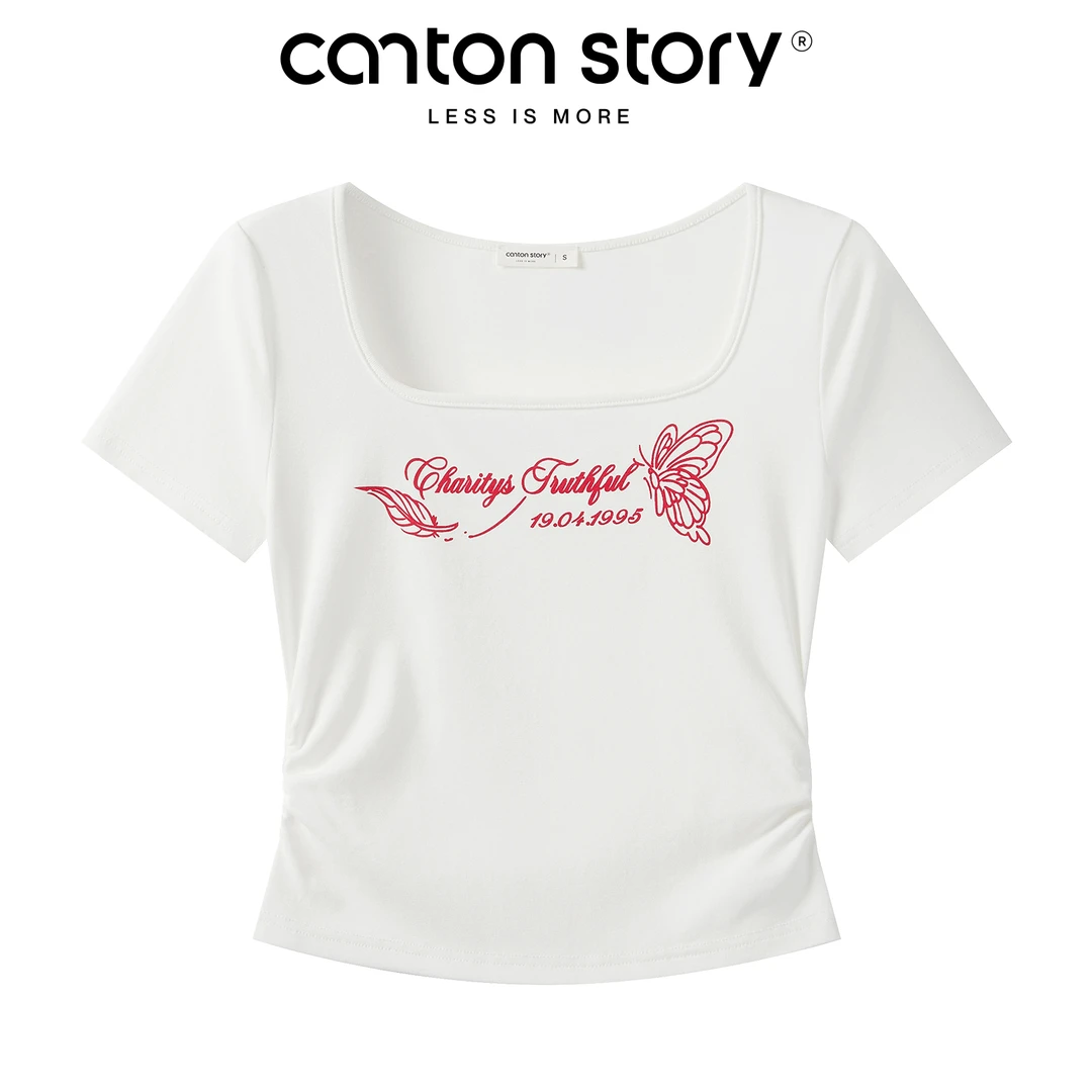 羊城故事韩系印花慵懒休闲夏季显瘦T恤 Y50651285