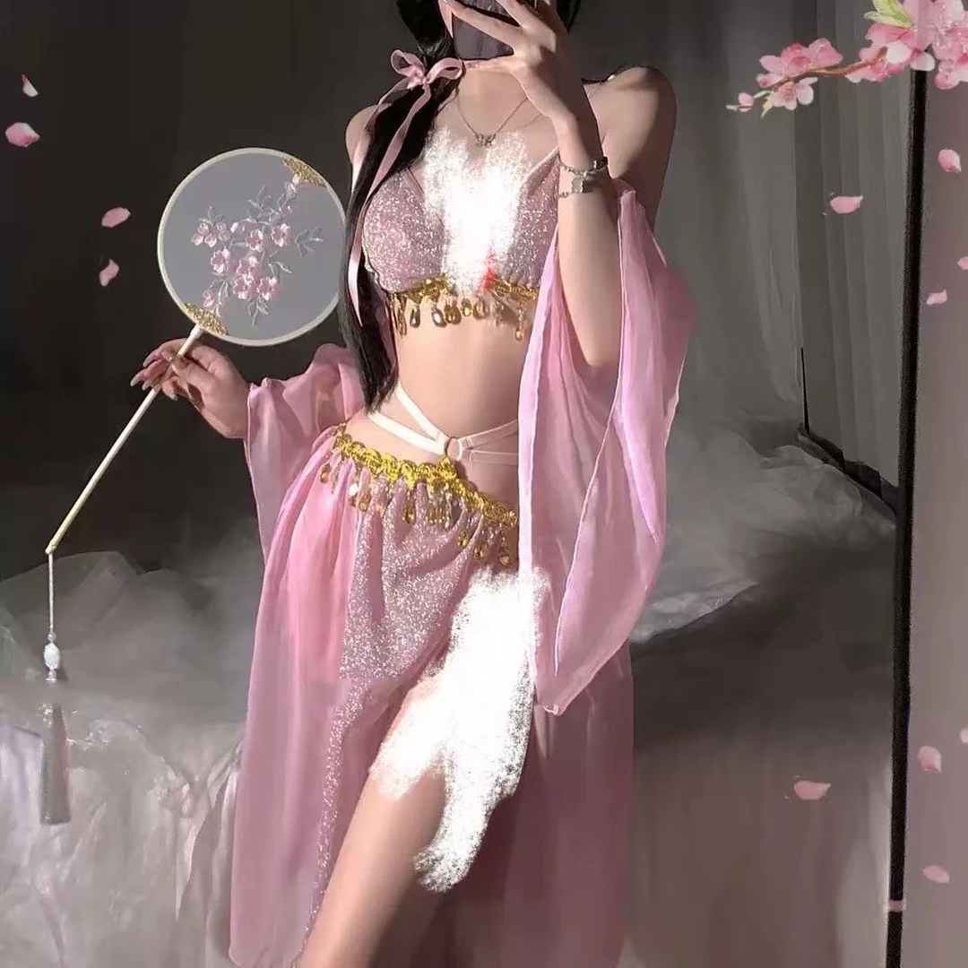 2025新款性感古风制服复古国风睡衣肚兜蕾丝雪纺制服睡衣女