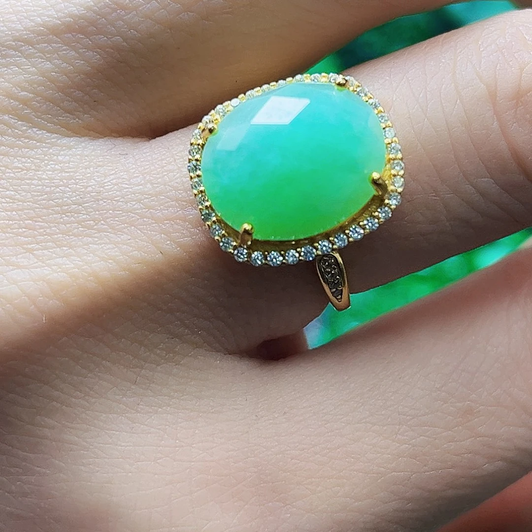 颈饰银S925镶嵌翡翠