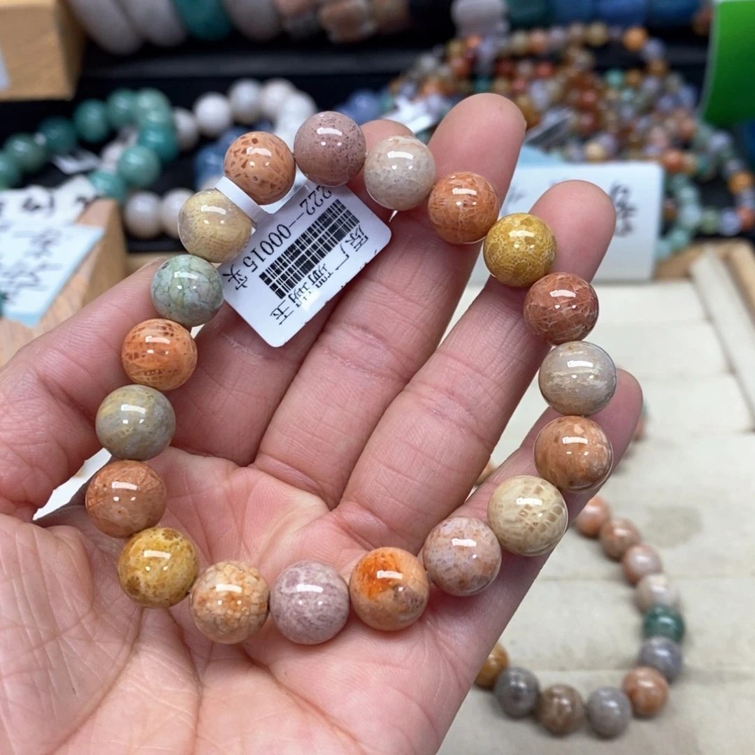 硅化珊瑚（珊瑚玉）手链未镶嵌尼***克271