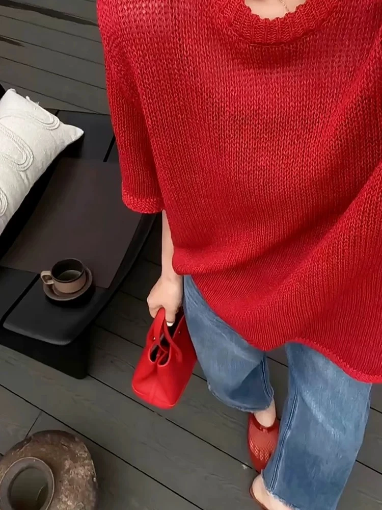 【七七羊毛羊绒501】2025新款女士针织衫上衣穿搭欧若拉风穿搭7.8